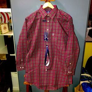 Stafford plaid button down NWT